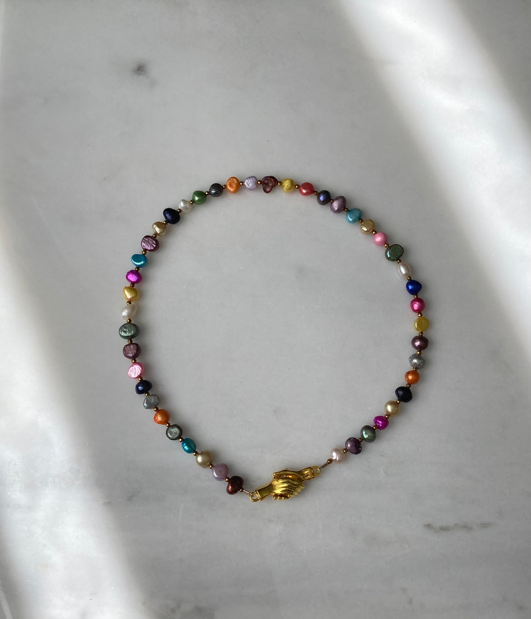 Promise rainbow pearls (gold)