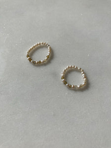 Pearl labradorite ring