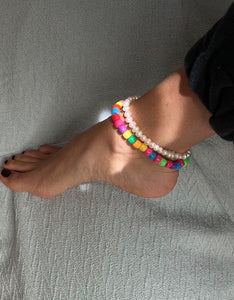 Rainbow anklet